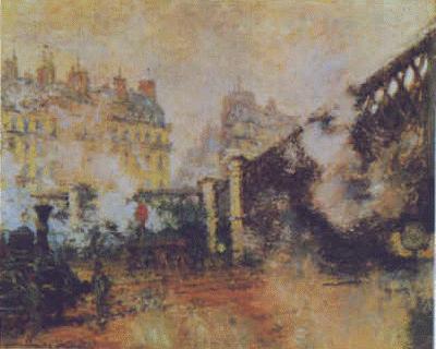 Claude Monet The Pont de l Europe, St Lazare Station oil painting picture